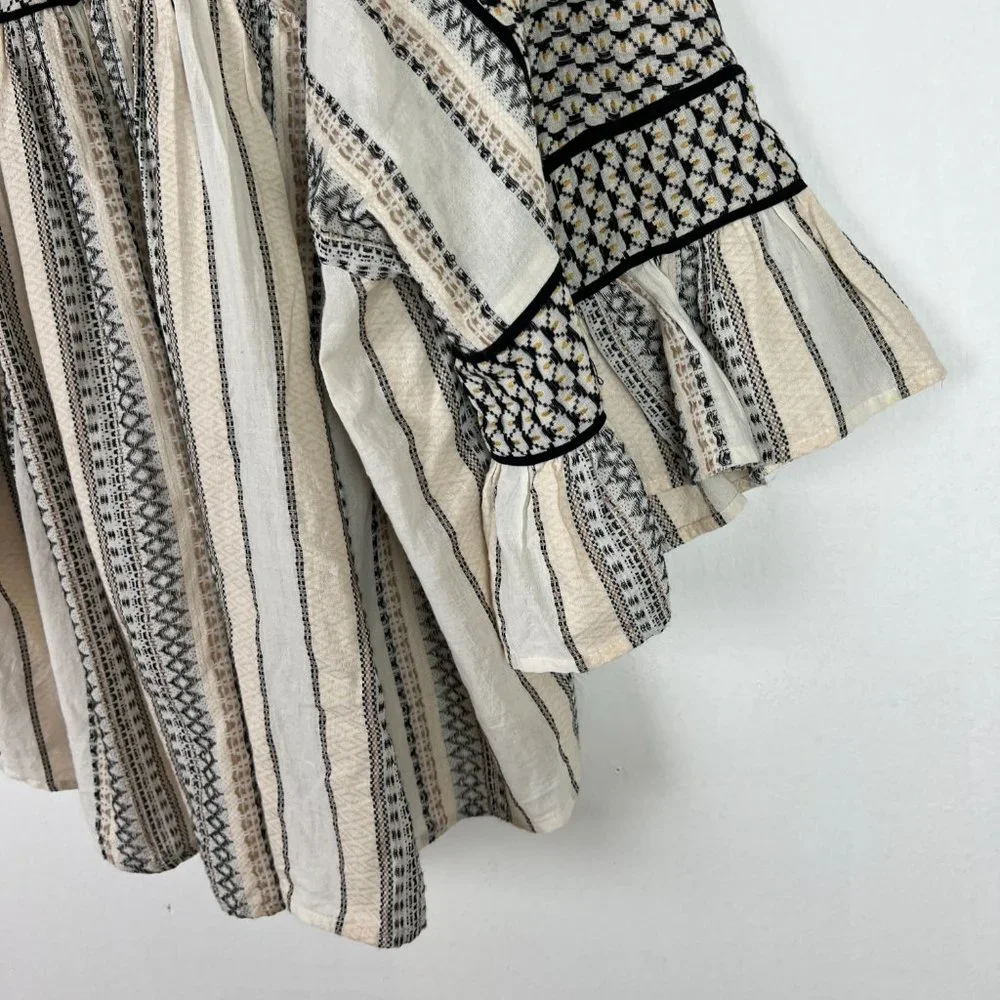 Free People Running On A Dream Top Embroidered Size Large L GUC L2537 - Picture 14 of 16